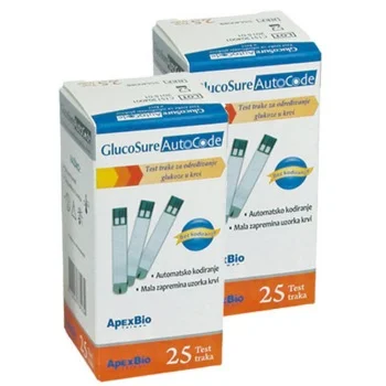 Apexbio test trake za aparat Glucosure Autocode 1/25 Apexbio test trake za aparat Glucosure Autocode 1/25